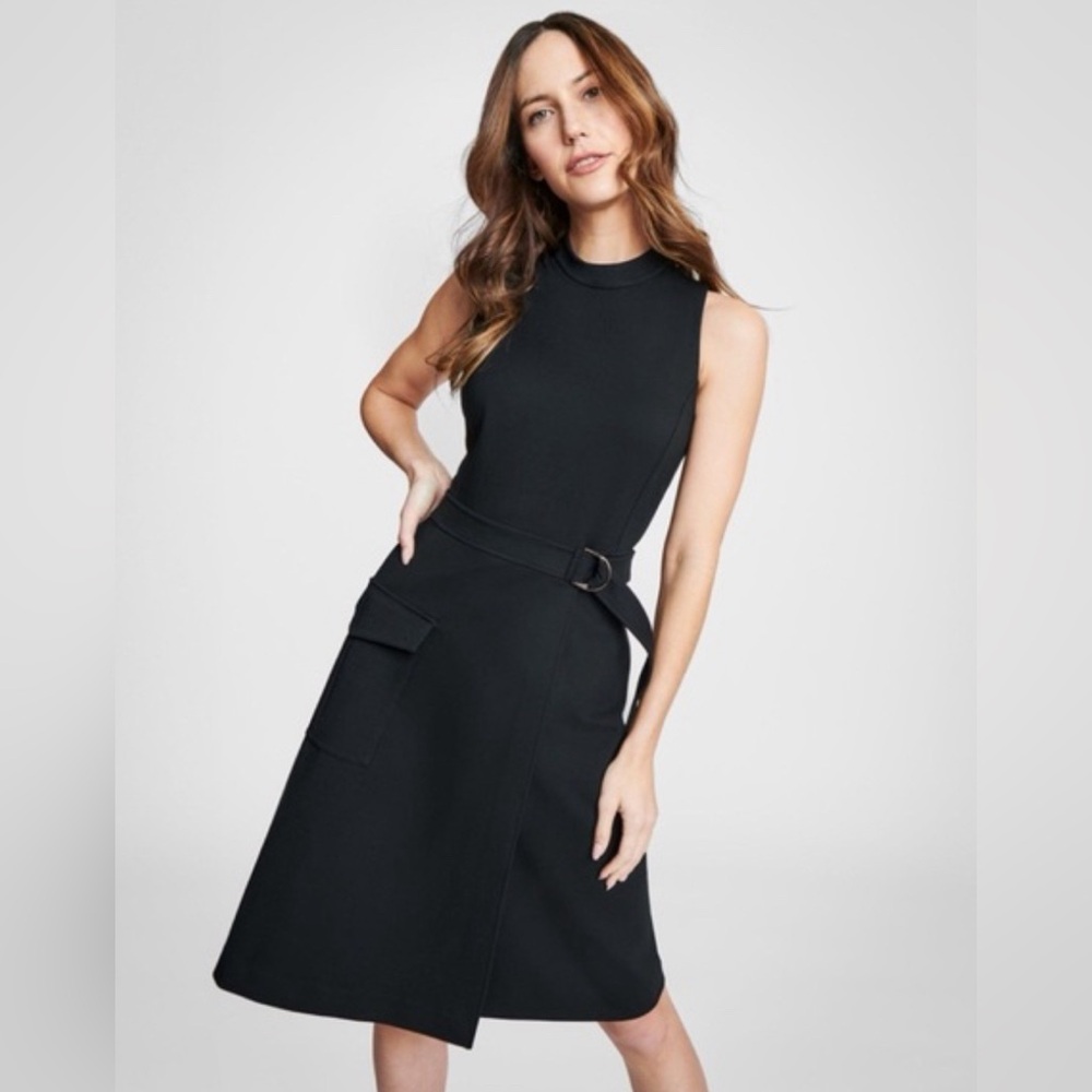 SPANX Belted Sleeveless Ponte Cargo Dress
